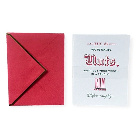 NIB Kate Spade New York Holiday Card Set "BAH HUM BUG." - Picture 4 of 8